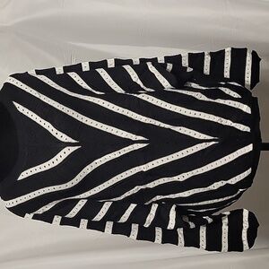 Black and White Striped Sweater